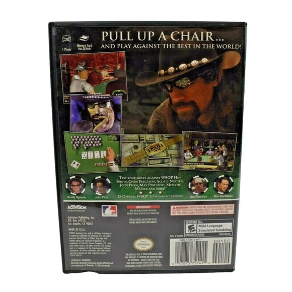 Activision World Series of Poker Nintendo GameCube 2004 Complete Tested - Picture 3 of 3